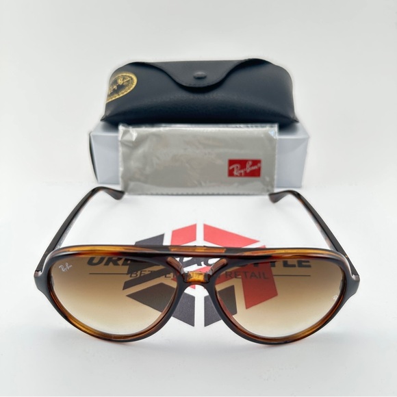 NEW Ray-Ban Sunglasses CATS 5000 RB4125 710/51 Classic Light Havana Brown Lens - Picture 1 of 8